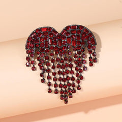 Men's Heart Tassel Brooch Collar Pin Clothing Accessory