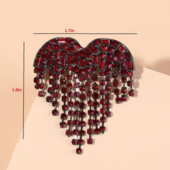 Men's Heart Tassel Brooch Collar Pin Clothing Accessory