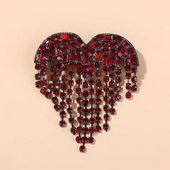 Men's Heart Tassel Brooch Collar Pin Clothing Accessory