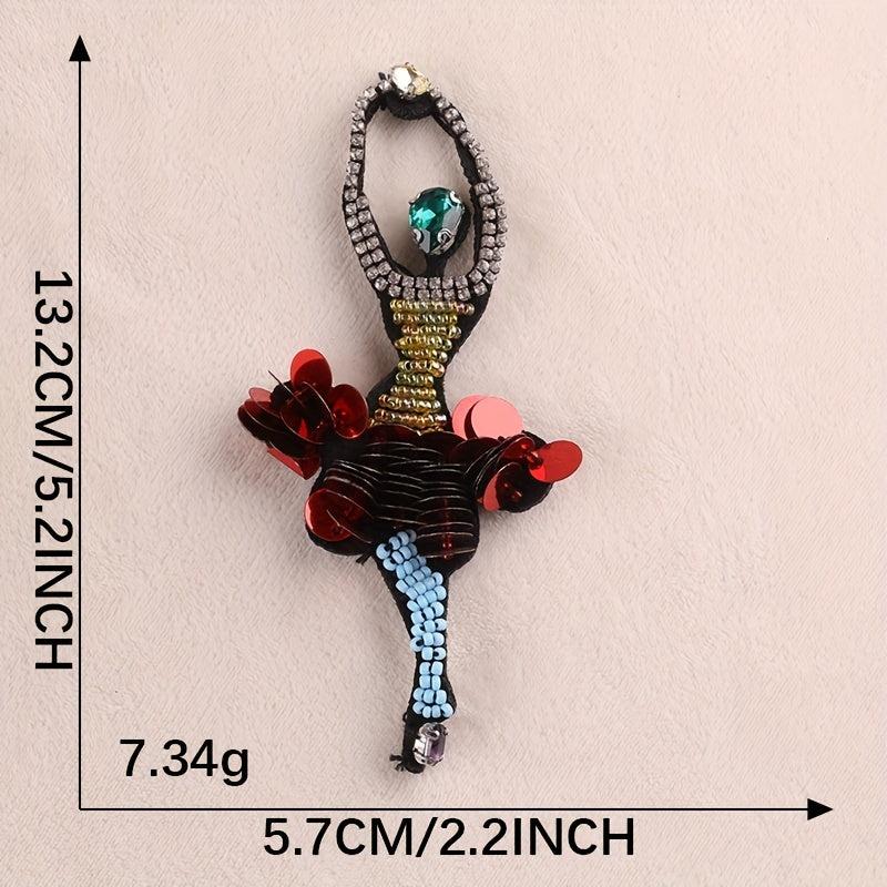 1pc Nail Beads Dancing Girl Embroidery Patch DIY Clothing Coat Accessories