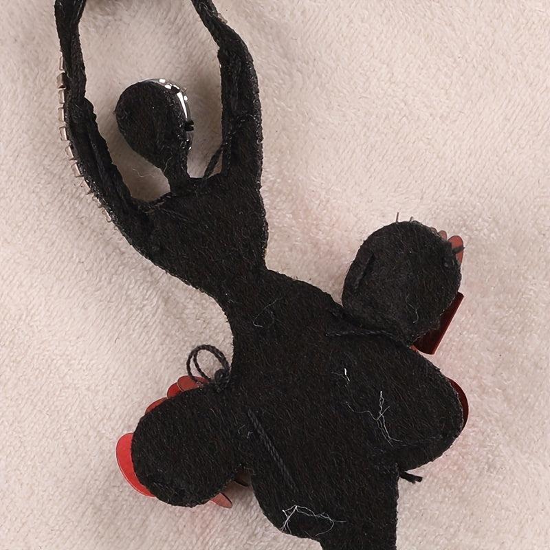 1pc Nail Beads Dancing Girl Embroidery Patch DIY Clothing Coat Accessories