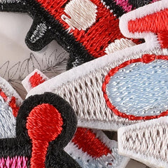 Rocket Spaceship Embroidery DIY Patch for Clothes Backpacks