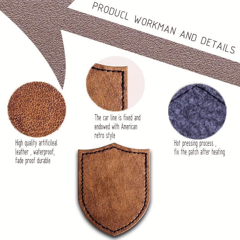 10 PCS Heart Applique Patches Blank Faux Leather Hat Embroidered Adhesive