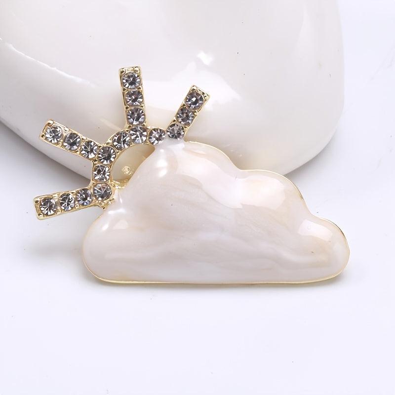 Men's Sun Block Cloud Suit Shirt Brooch