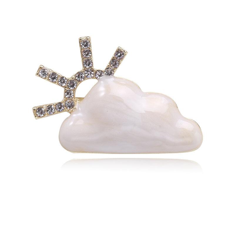 Men's Sun Block Cloud Suit Shirt Brooch