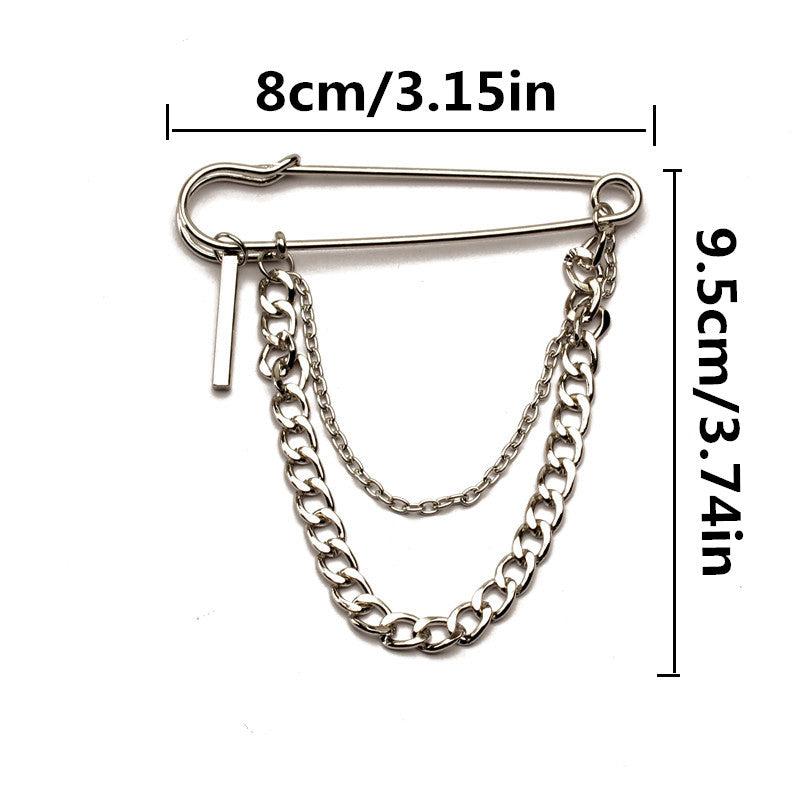 Chain Pin Decoration Hip Hop Style Jewelry For Men