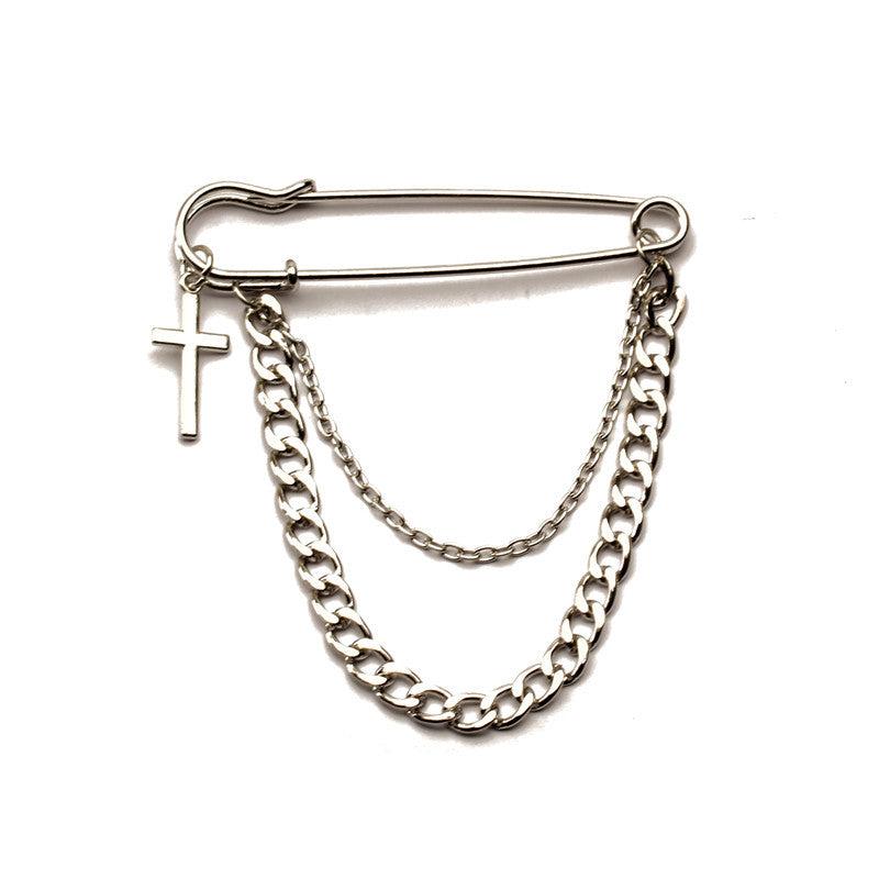 Chain Pin Decoration Hip Hop Style Jewelry For Men