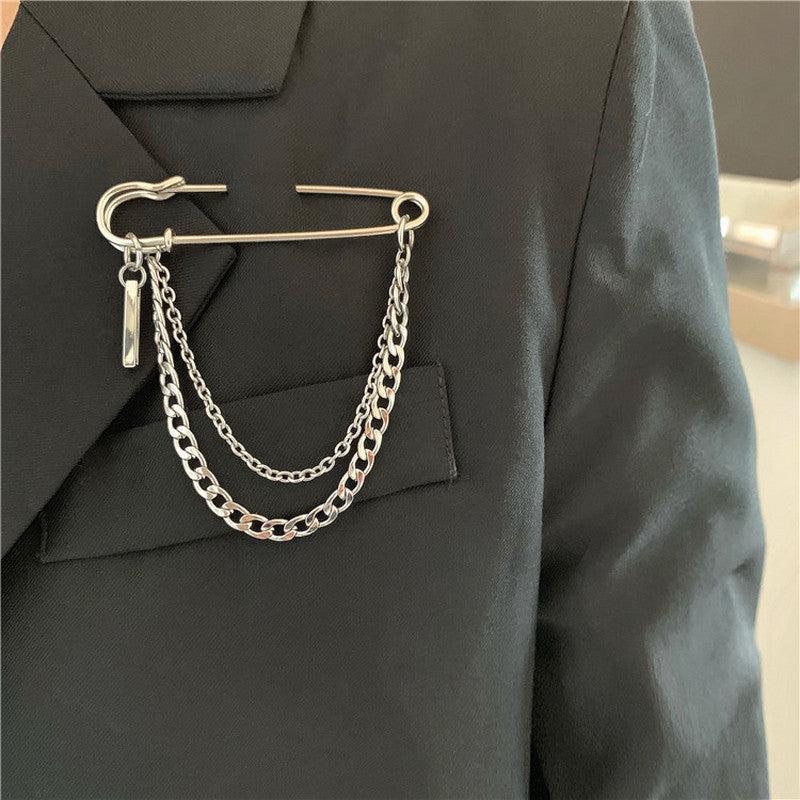 Chain Pin Decoration Hip Hop Style Jewelry For Men