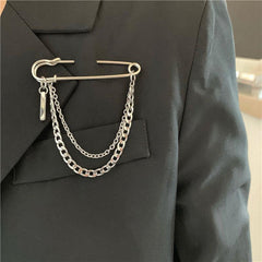 Chain Pin Decoration Hip Hop Style Jewelry For Men