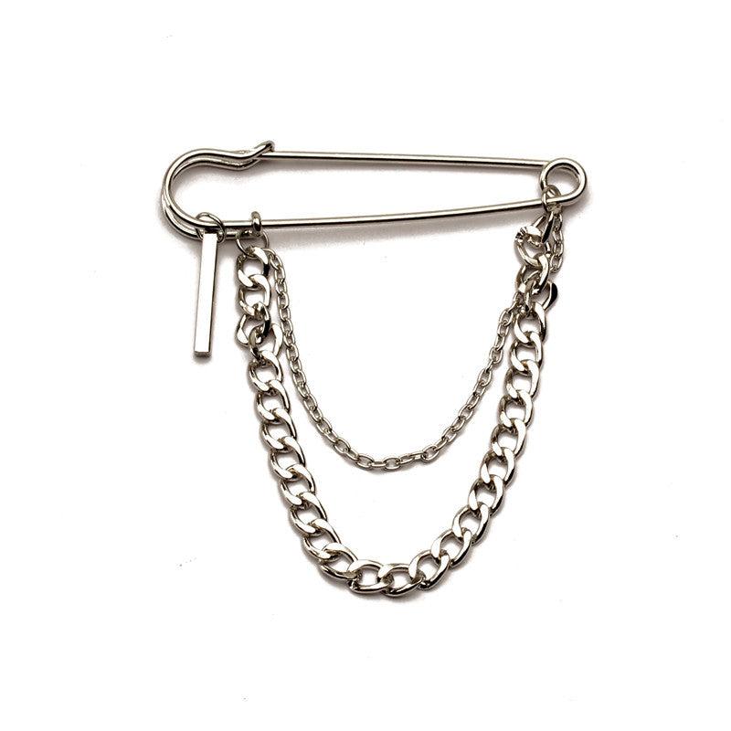 Chain Pin Decoration Hip Hop Style Jewelry For Men