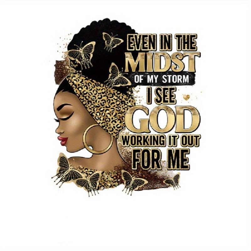 Iron On Heat Transfer Sticker African American Heat Pressed Sticker