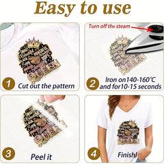 Iron On Heat Transfer Sticker African American Heat Pressed Sticker