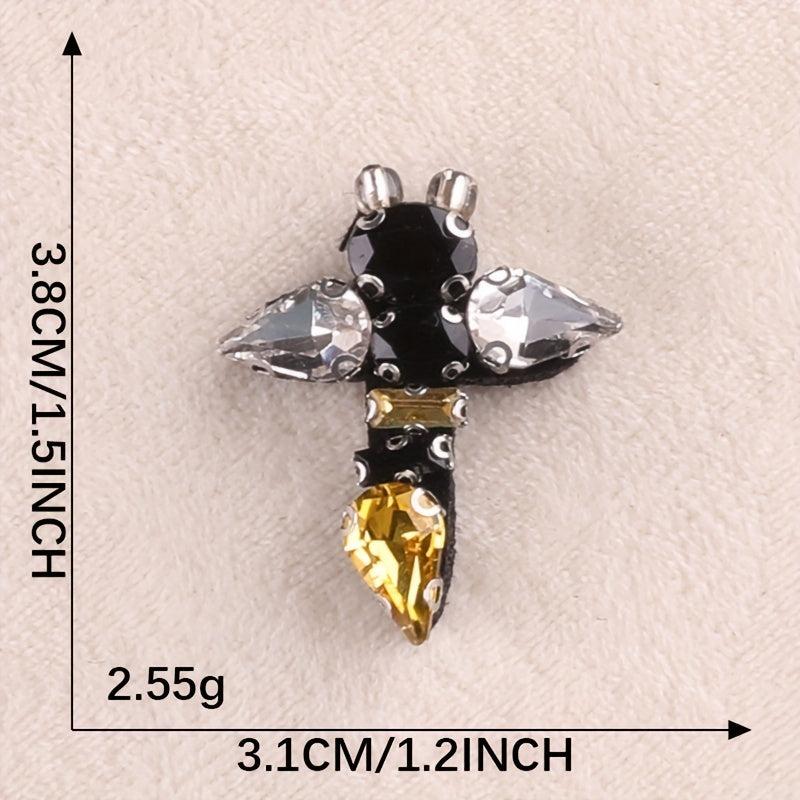 3pcs Beaded Bee Embroidery Patches Girls DIY Cloth Sticker