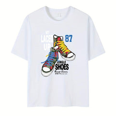 Men's Shoes Short Sleeved Pillow Canvas Bag Printing Stickers