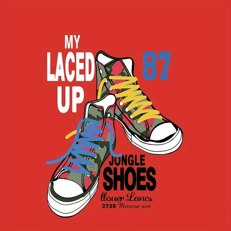 Men's Shoes Short Sleeved Pillow Canvas Bag Printing Stickers