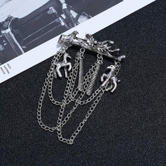 Vintage Branch Horse Comb Deer Pendant Brooch Pin