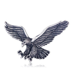 Vintage Antique Silver Jewelry Flying Eagle Brooch Suit Scarf Accessorie