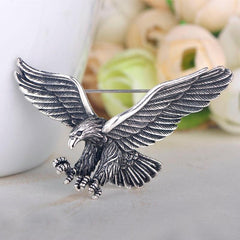 Vintage Antique Silver Jewelry Flying Eagle Brooch Suit Scarf Accessorie