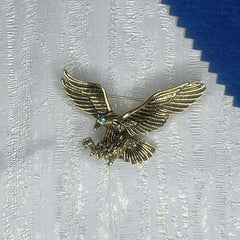 Vintage Antique Silver Jewelry Flying Eagle Brooch Suit Scarf Accessorie