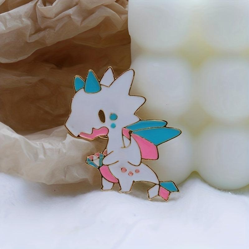 Colorful Dragon Cartoon Brooch for Men Backpack Jewelry Gift