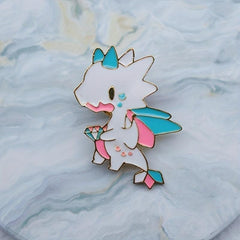 Colorful Dragon Cartoon Brooch for Men Backpack Jewelry Gift