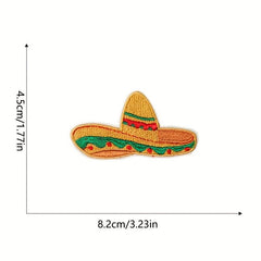 8pcs Mexico Style Iron On Patches Sew On Embroidered