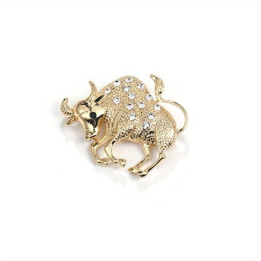 Animal Alloy Rhinestone Corsage Pin Brooch For Men