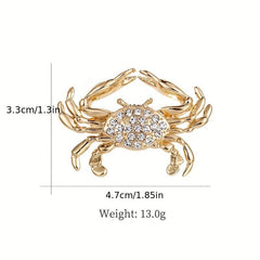 Animal Alloy Rhinestone Corsage Pin Brooch For Men