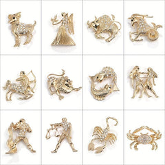 Animal Alloy Rhinestone Corsage Pin Brooch For Men