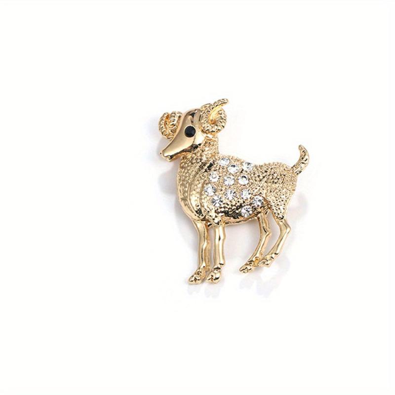 Animal Alloy Rhinestone Corsage Pin Brooch For Men