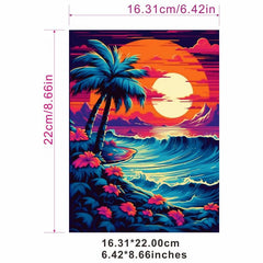 Seaside Sunset Sublimation Film for Men Clothes Bags Pillow