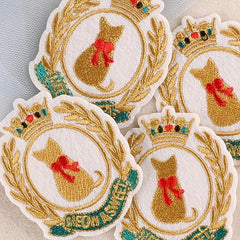 6pcs Cat Shaped DIY Iron on Patch Clothes Bag Shoe Decoration