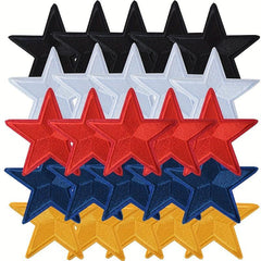 25pcs Star Iron On Patches Sew On Embroidered Applique Repair Patch DIY Crafts