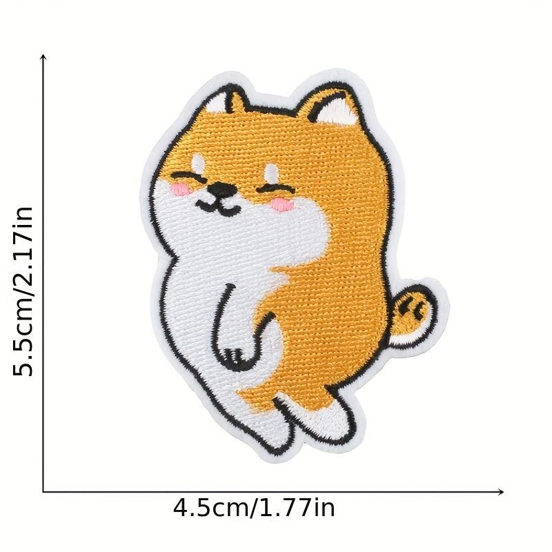 11pcs Corgi Iron On Patches Sew On Embroidered Applique Repair Patch DIY Crafts