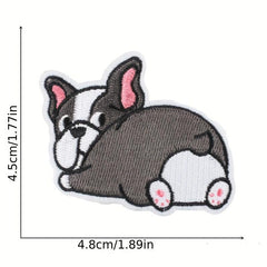 11pcs Corgi Iron On Patches Sew On Embroidered Applique Repair Patch DIY Crafts