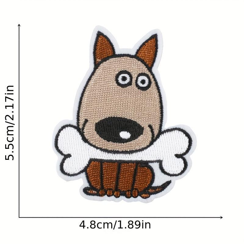 11pcs Corgi Iron On Patches Sew On Embroidered Applique Repair Patch DIY Crafts