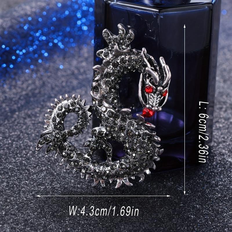 Gothic Ice Dragon Brooch Hip Hop Rapper Jewelry Accessory