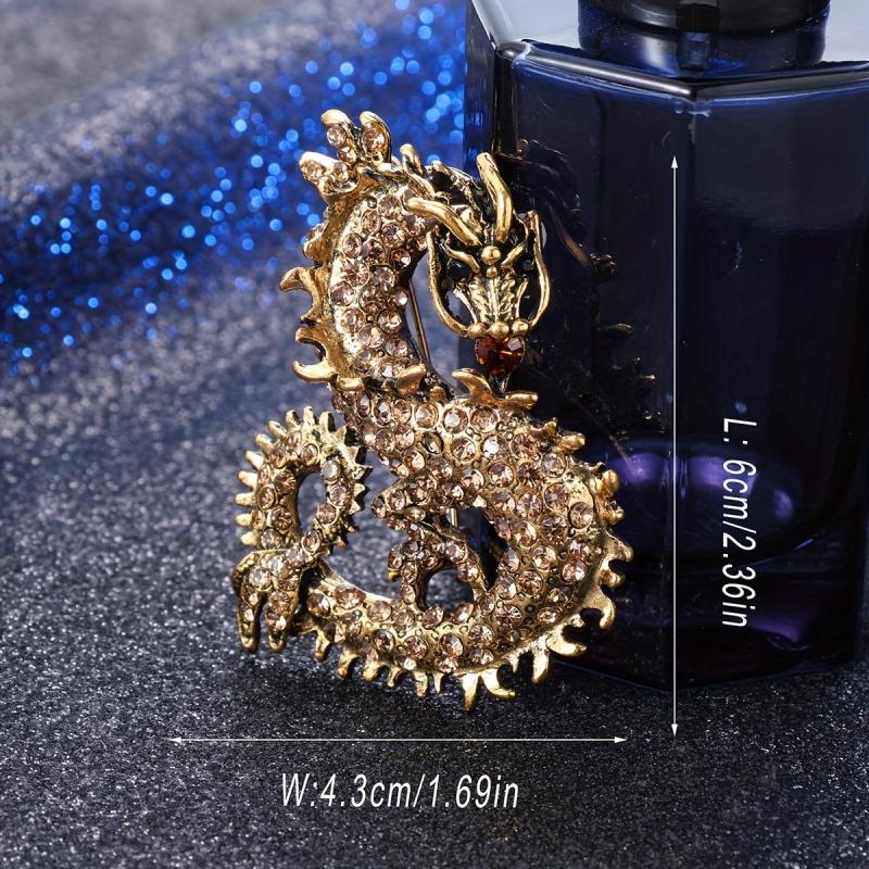 Gothic Ice Dragon Brooch Hip Hop Rapper Jewelry Accessory