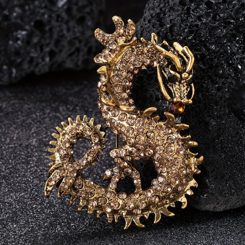Gothic Ice Dragon Brooch Hip Hop Rapper Jewelry Accessory