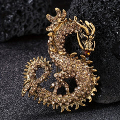 Gothic Ice Dragon Brooch Hip Hop Rapper Jewelry Accessory