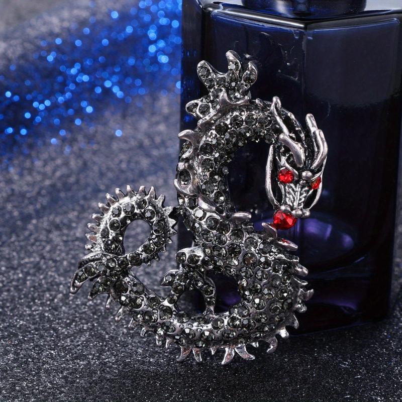 Gothic Ice Dragon Brooch Hip Hop Rapper Jewelry Accessory