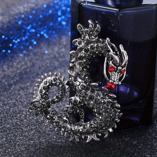 Gothic Ice Dragon Brooch Hip Hop Rapper Jewelry Accessory
