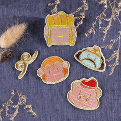5pcs Animal Characters Embroidery Patches DIY Clothes Accessories