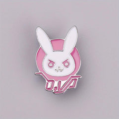 Men's Pink Bunny Brooch, Cartoon Character Backpack Accessory