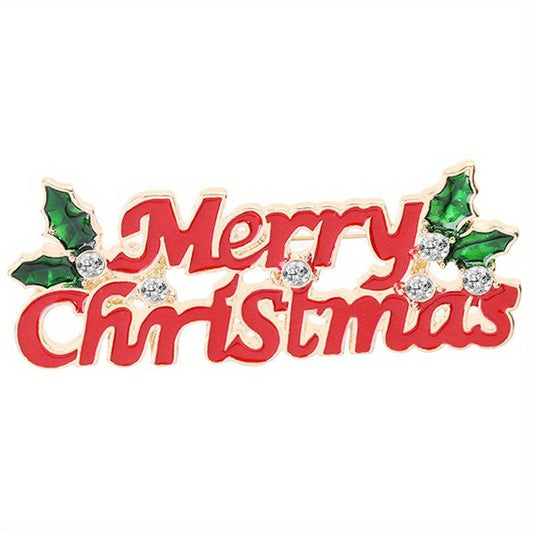 Christmas Brooch Decorative Badge Holiday Gift Clothing Bag Accessories For Men