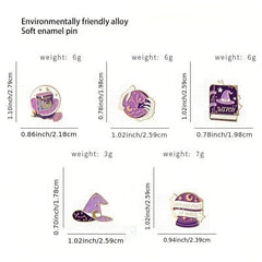 5 Purple Magic Badges Backpack Metal Badges Anti lighting Brooch Accessories