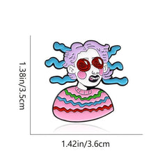 Cartoon Blindfolded Boy Halloween Brooch