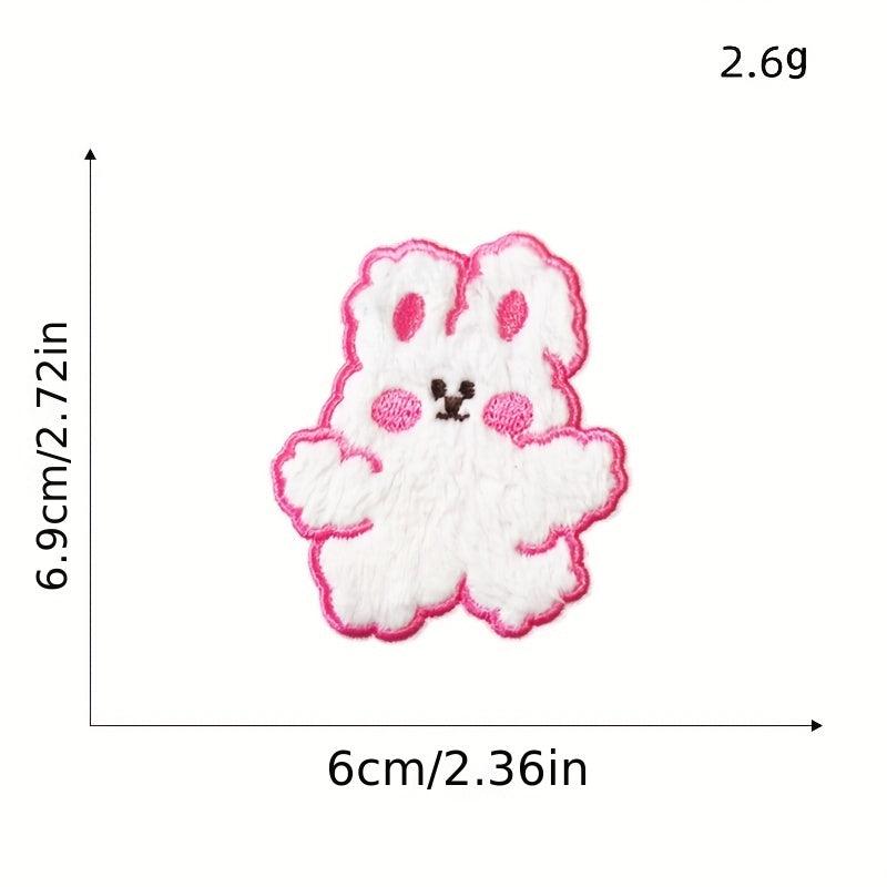 7pc Plush Iron On Patches Embroidered Applique DIY Crafts For Clothing