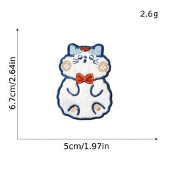 7pc Plush Iron On Patches Embroidered Applique DIY Crafts For Clothing