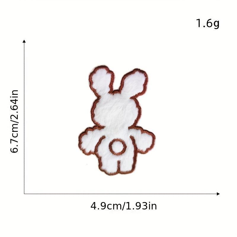 7pc Plush Iron On Patches Embroidered Applique DIY Crafts For Clothing